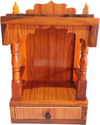 MANDIR HI MANDIR MIM-A-YL-001-001 Nature color mandir suitable for home & offices. Solid Wood Home Temple