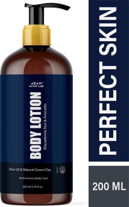 Azani Body Lotion with Nourishing Natural Actives Shea Butter, Avocado Oil, Olive Oil, Macadamia Nut, Natural Green Clay for Smooth Glowing Skin - Soothe, Hydrate, Rejuvenate