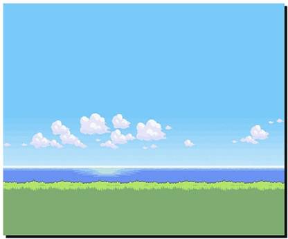 SKY DOT retro-games-pixels-clouds-pixel-art Non Slip Base Mousepad