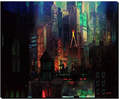 SKY DOT cityscape transistor supergiant games city Non Slip Base Mousepad