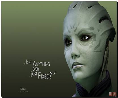 SKY DOT mass-effect-3-shiala-quote-look Mousepad