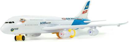 SALEOFF Musical AeroPlane Airbus Bump & Go Action Toy with Sound & Light-119