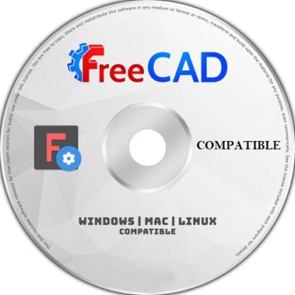 COMPATIBLE FreeCAD - 2D 3D CAD - Uses AutoCAD DWG File - Computer Aided Design Software DVD