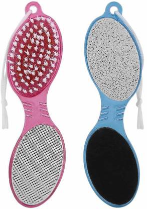 WHITEIBIS Home and Travel Use Foot File/Nail Brush/Pumice Stone/Callus Reducer Pedicure