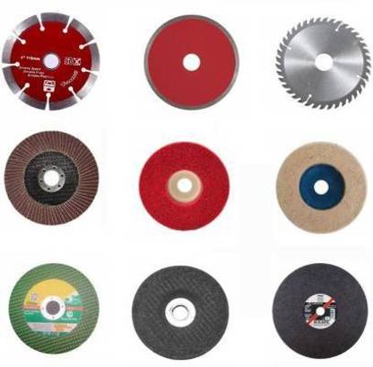 Tanya Queen 9 Pc 4inch Angle Grinder Accessories Wood & Marble Cutting Blade Flap Discs Grinding Wheels Cut Off Wheel Set Rotary Tool (16 mm) Rotary Tool