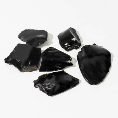 MARKA Black Obsidian Rough Regular Asymmetrical Onyx Stone