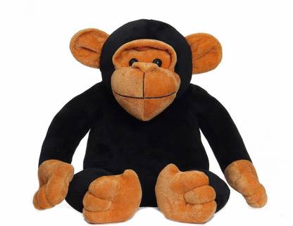 Babyjoys Premium quality non toxic super soft kong monkey toy-38 cm-Black  - 4 cm