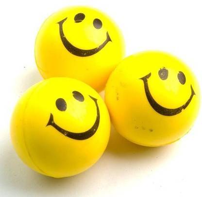 Pink Sky Happy Smile Funny Cute Face Anti Stress Reliever Smiley Ball  - 10 cm