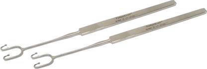 FusionKraft Tracheal Hook Retractor (Tracheostomy), Double Prongs, Ball Tips, 7" (Pack of 2) Hand Held Retractor