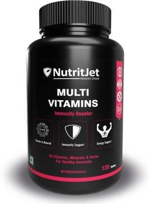 NutritJet Multivitamins With Probiotics For Men & Women (120 Tablets)