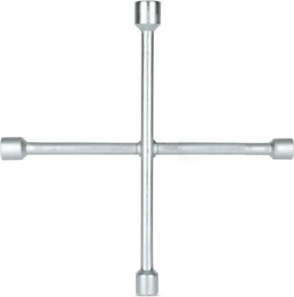 dhriyag 4 Way Car Wheel Nut Cross Rim Brace Spanner 4 Way Wheel Spanner 17,19,21, 18 Double Sided Flare Nut Wrench