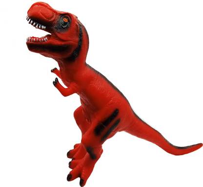 EMOB Red Big Size Tyrannosaurus Rex Dinosaur Animal Figure Toy with Light and Sound Effect