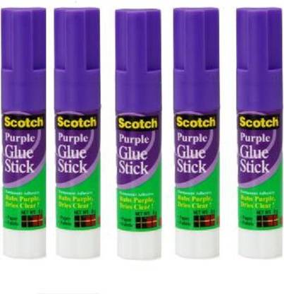 Scotch PURPLE GLUE STICKS PACK OF 5 (PURPLE) Adhesive