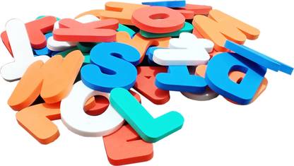 Edulearnable Bath Toys 36-Piece Set. Stick-On Foam Letters & Numbers. Full Set Floating Waterproof Bathroom Alphabet Toys. Bathtub Educational Toy, Promotes Reading and Counting Make in India Bath Toy