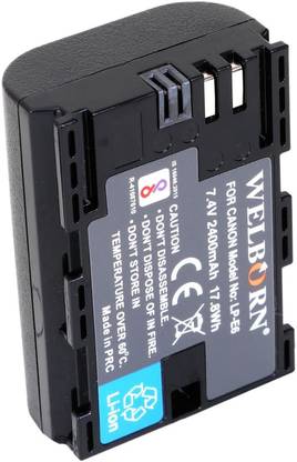 WELBORN LP-E6N Rechargeable  Pack compatible with Canon EOS 5D MARK II,5D MARK III,5 D MARK IV,5DS,5DSR,60D,6D,6D MARK II,70D,7D,7D MARK II,80D,90D | EOS R ,R5,R6, Ra | XC10 , XC15 |Canon Camera  Battery