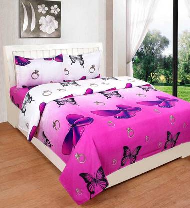 Twinkle Star's 144 TC कॉटन डबल प्रिंटेड बेडशीट