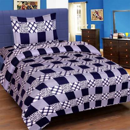 Dua Dreams Decor 140 TC Cotton Single Printed Flat Bedsheet