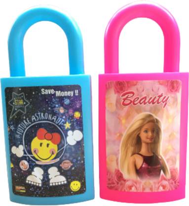 ThemeHouseParty LOCK SHAPE COIN BANK SET OF 2 Coin Bank