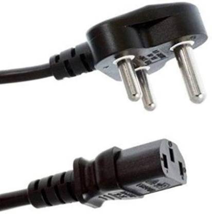 Techy-tech Power Cord 1.5 m 1.5 Meter Power Cable 3 pin Mains Power Lead Indian Plug Kettle Lead Power Cord for CPU, Printer