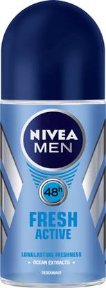 NIVEA Fresh Active Deodorant Roll-on  -  For Men