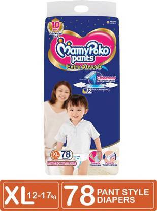 MamyPoko Extra Absorb Diaper - XL (78 Pieces) - XL