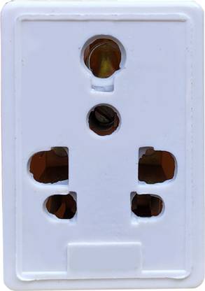Hiru 6 to 16 Amp 3 Pin Universal Multiplug Socket with 2 Extra 2 pin Ports 3 Pin Multiplug Socket Three Pin Plug