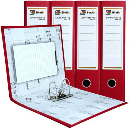 bindex Cardboard Office Lever Arch Box File Style Red Documentation File Folder Cover File Box Binder Office File Portfolio File Envelope File