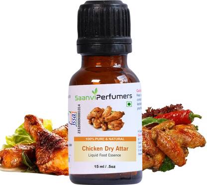 Saanvi perfumers Chicken Dry Attar Essence Edible Grade 15ml For Used in biryani, soups, sauces, noodles, seasoning and snacks Biriyani Masala Liquid Food Essence