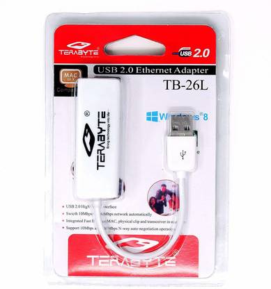 TERABYTE USB 2.0 Ethernet Adaptor Wireless Ethernet Lan Adapter compatible with Windows