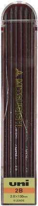 UNI Drop Holder Type Pencil Lead, 2.0mm, 2B (ULN2B) Lead Pointer