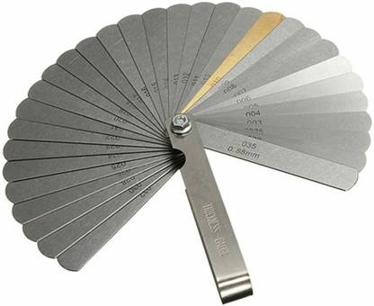 Jaibros Feeler Gauge 0.03 to 1.0 mm 26 blades steel color Pin Gauge