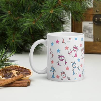 Chitrangi Craft Craft Cute Cat White Coffee Best Gift for- Kids Son Family Babies Brother Sister Friends Girlfriend Boyfriend Friendship Day - 350ml (CC0277) Ceramic Coffee Mug