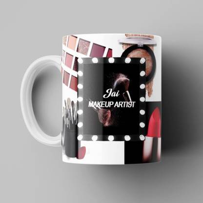 Beautum Makeup Artist with Name Jai Printed Best Gift for Boys, Girls, Husbands, Wives and Specially for Artist and for Everyone White Ceramic Coffee (350) ml Model No: BMKU007597 Ceramic Coffee Mug