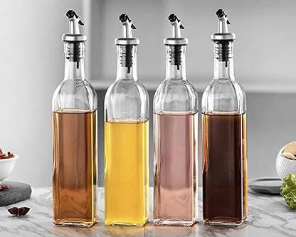 LURBA Oil Dispenser 500 ml (Pack Of 2) 500 ml Glass Bottle