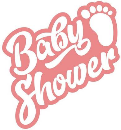 Baby shower with foot print wall poster wallpaper 12 X 18 Inches Paper Print
