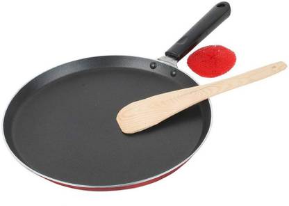 Rasoi by Rasoi Non-Stick Dosa Tawa, Induction Bottom, Soft-Touch Handles Tawa 27.5 cm diameter