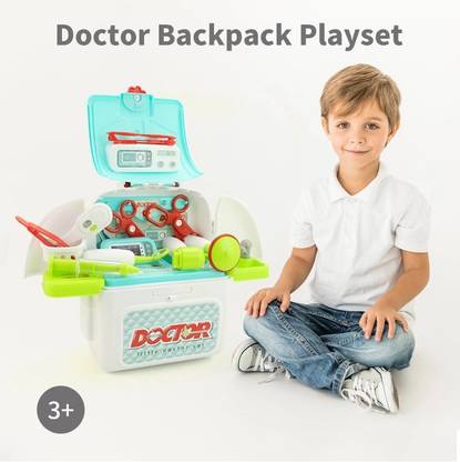 Jsk enterprise 2 in 1 Doctor set with BackPack Educational Doctor Medical Equipment Set with Various Accessories in Bag Promote Learning Coordination