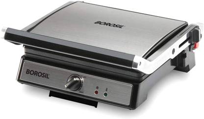BOROSIL Present super jumbo grill 180 degree angle openable plate make up to 4 jumbo bread size sandwiches at the same time Grill