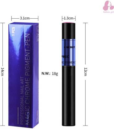 SANI Chrome Air Cushion Nail Powder Pen Holographic Nails Powder With Unicorn Mirror Effect Multi Chrome Nail Art Diy Nail Sponge Stick Chrome Nail Powder All-In-One