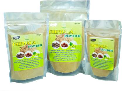 Adiveda Triphala Powder in 3:2:1 ratio of Amla:Baheda:Harad Quick Relief from Digestive Problems
