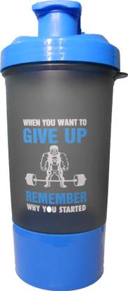 Starburst Indian Protein Shaker Bottle with Stainless Steel Ball ( 800ml Blue ) 800 ml Shaker