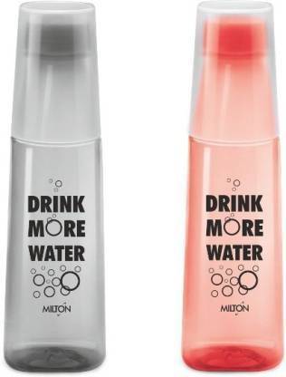 MILTON KIP - SIP BOTTLE 1000 ml Bottle (Pack of 2, Multicolor, Plastic) 1000 ml Bottle