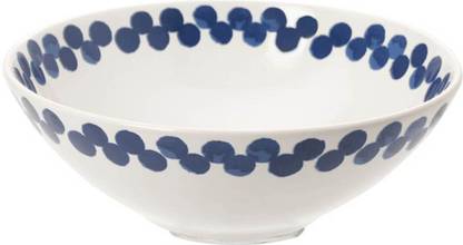 IKEA Stoneware Pasta Bowl Article no: 704.096.08 Bowl, white/blue/patterned, 19 cm (7 ½ "), pack of 1