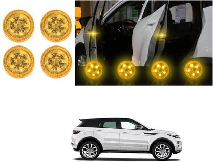 PRTEK Universal Wireless Car Door LED Warning Light,4PCS Strobe Flashing Anti Collision Signal LED Safety Lamps (YELLOW)A37 Car Fancy Lights