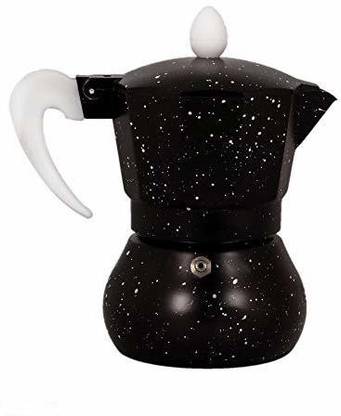 3d Creations Aluminium 3 Cups Polished South Indian Filter Degree Coffee Machine, 3 Cup = 150 ml, Black 3 Cups Coffee Maker