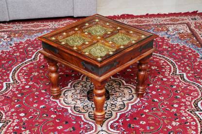 Advika Handicraft Antique Solid wood Coffee table Solid Wood Coffee Table
