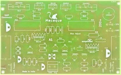 VASP Electronics 200 watt Hi Fi Amplifier PCB board using 2SC5200 2SA1943 Power transistors Electronic Components Electronic Hobby Kit
