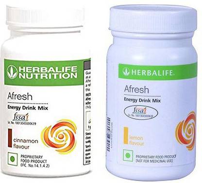 HERBALIFE Afresh Energy Drink Mix - Cinnamon Flavor & Lemon Flavor For Weight Loss Energy Drink