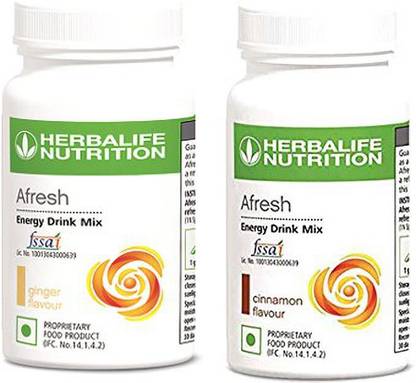 HERBALIFE Afresh Energy Drink Mix - Ginger Flavor & Cinnamon Flavor For Weight Loss Energy Drink
