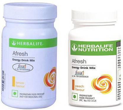 HERBALIFE Afresh Energy Drink Mix - Lemon Flavor & Peach Flavor For Weight Loss Energy Drink